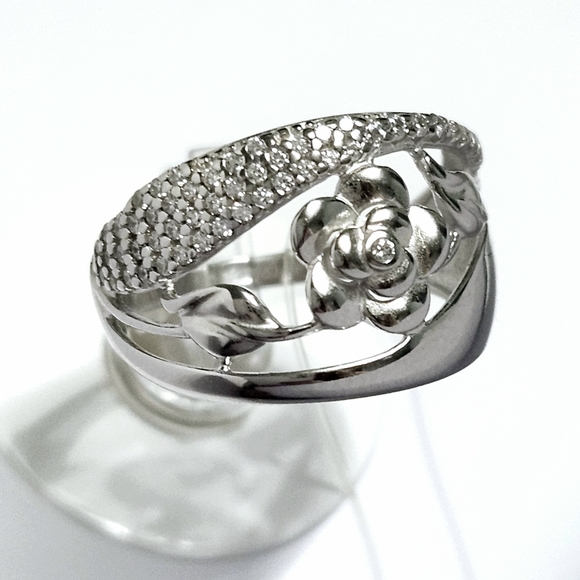 Silver ROSE🌹 ring size 7.5 - Picture 8 of 12